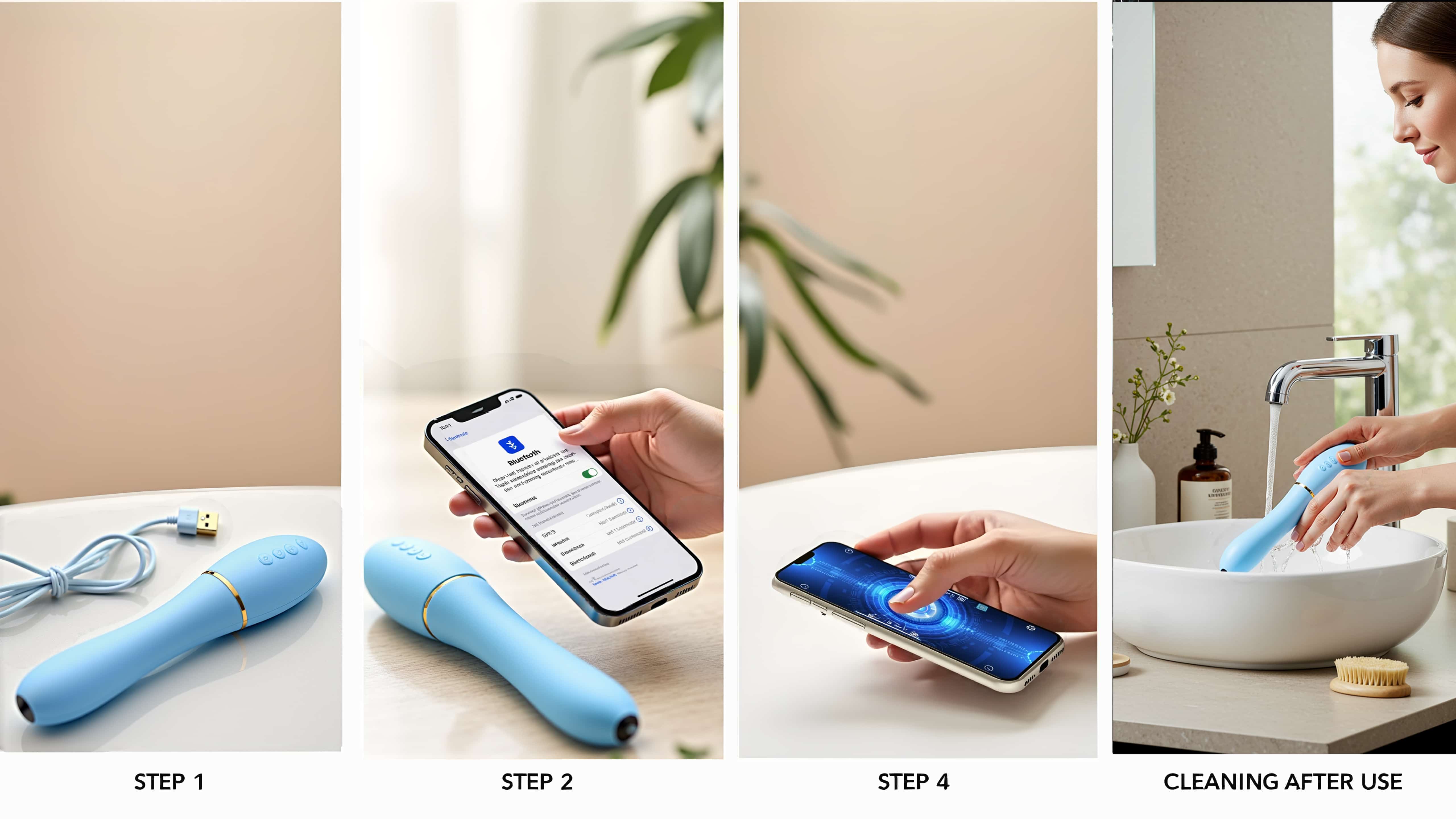 Portable and safe Evecycle Blissful Relaxer intimate care device with waterproof design and body-safe materials 